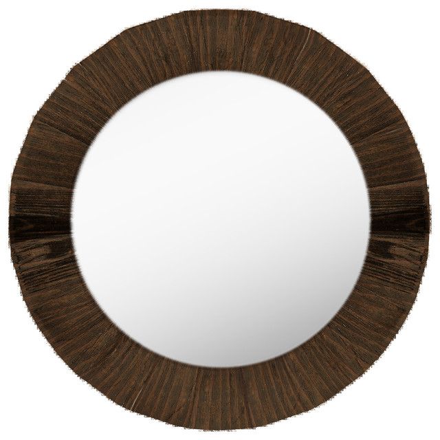 Round Wall Mirror – Rustic – Wall Mirrors  Ptm Images Pertaining To Mocha Brown Wall Mirrors (View 8 of 15)