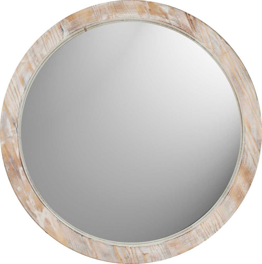 Round Washed Wood Mirror | Wood Mirror, Round Wood Mirror, Mirror Intended For Gray Washed Wood Wall Mirrors (View 15 of 15)