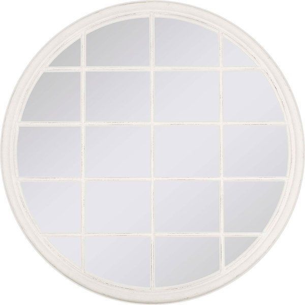 Round Windowpane Features A Whitewash Finish (View 6 of 15)