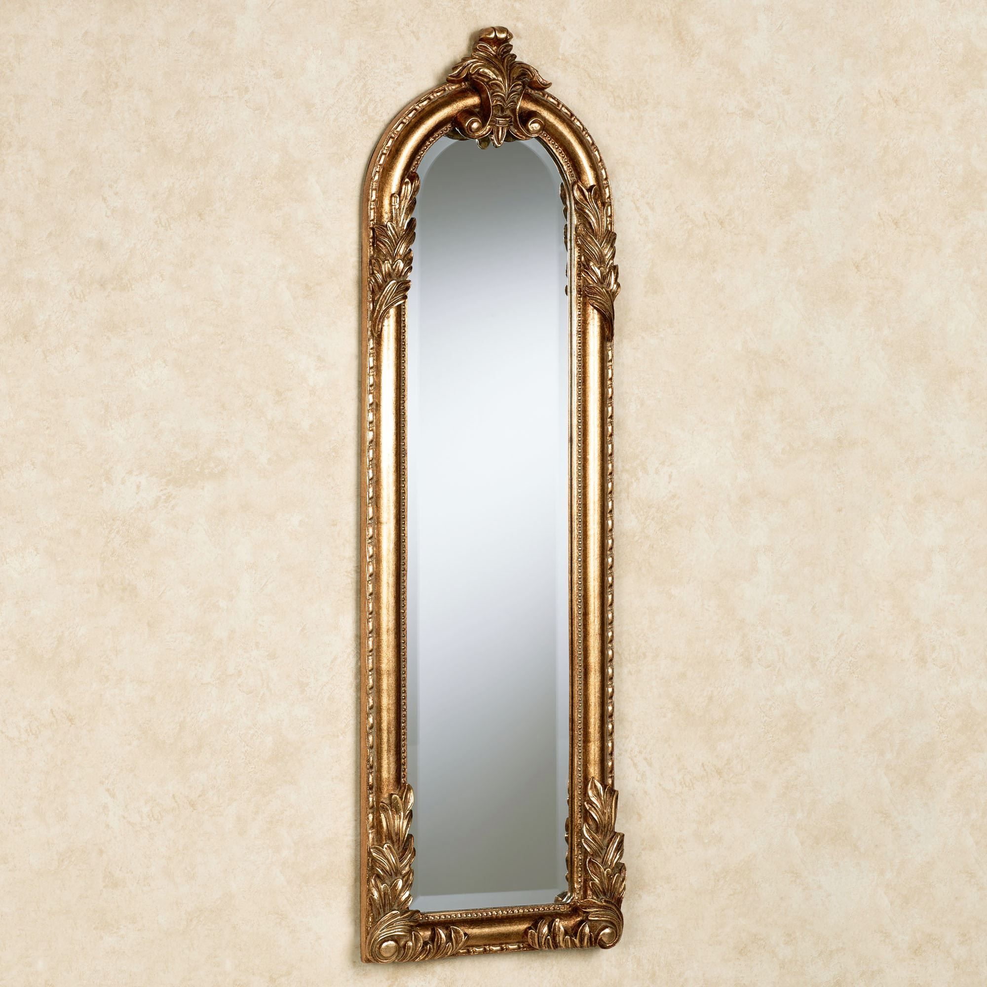 Royal Acanthus Gold Arched Wall Mirror Regarding Gold Arch Top Wall Mirrors (View 8 of 15)