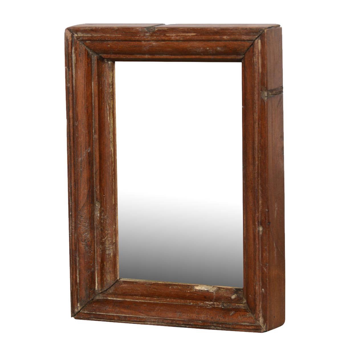 Rustic Farmhouse Reclaimed Wood Handmade Wall Mirror Frame Inside Rustic Wood Wall Mirrors (View 4 of 15)