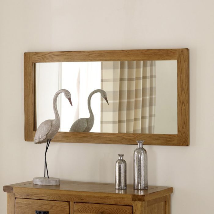 Rustic Oak Large Mirror | The Furniture Market Pertaining To Lajoie Rustic Accent Mirrors (View 11 of 15)