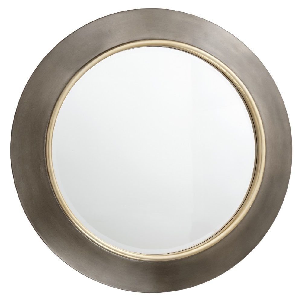 Rv Astley Gudio Brushed Gun Metal Mirror – Wall Decor From No18 Within Drake Brushed Steel Wall Mirrors (View 12 of 15)
