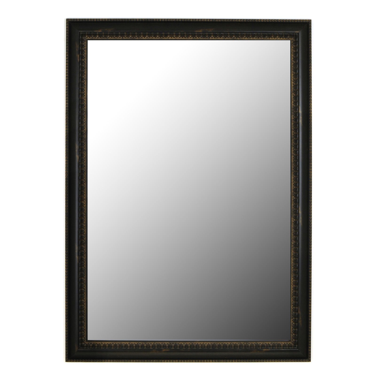 Second Look Mirrors Beaded Copper Black Petite Wall Mirror – Mirrors At For Black Beaded Rectangular Wall Mirrors (View 7 of 15)