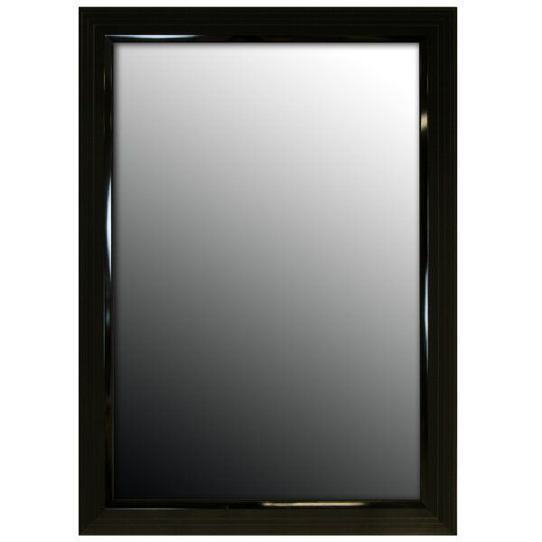 Second Look Mirrors Glossy Black Stepped Petite Wall Mirror & Reviews In Glossy Blue Wall Mirrors (View 10 of 15)