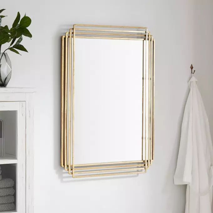 Sethfield Decorative Vanity Mirror | Gold Mirror Bathroom, Gold Vanity With Regard To Gold Bamboo Vanity Wall Mirrors (View 1 of 15)