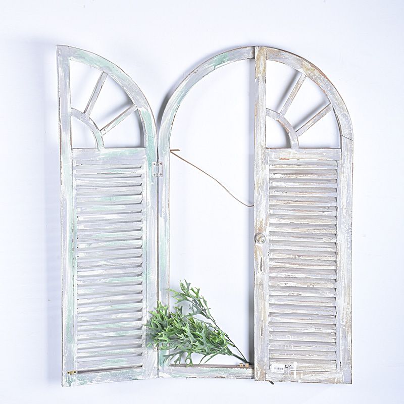 Shabby Chic Vintage Rustic White Handmade Decorative Wooden Window With Window Cream Wood Wall Mirrors (View 10 of 15)