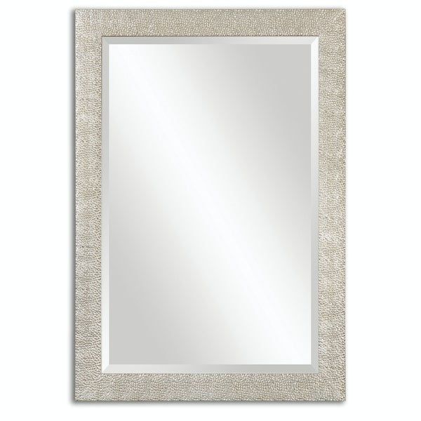 Shop 41" Felix Beveled Rectangular Wall Mirror With Textured Antique Throughout Rectangle Plastic Beveled Wall Mirrors (View 9 of 15)