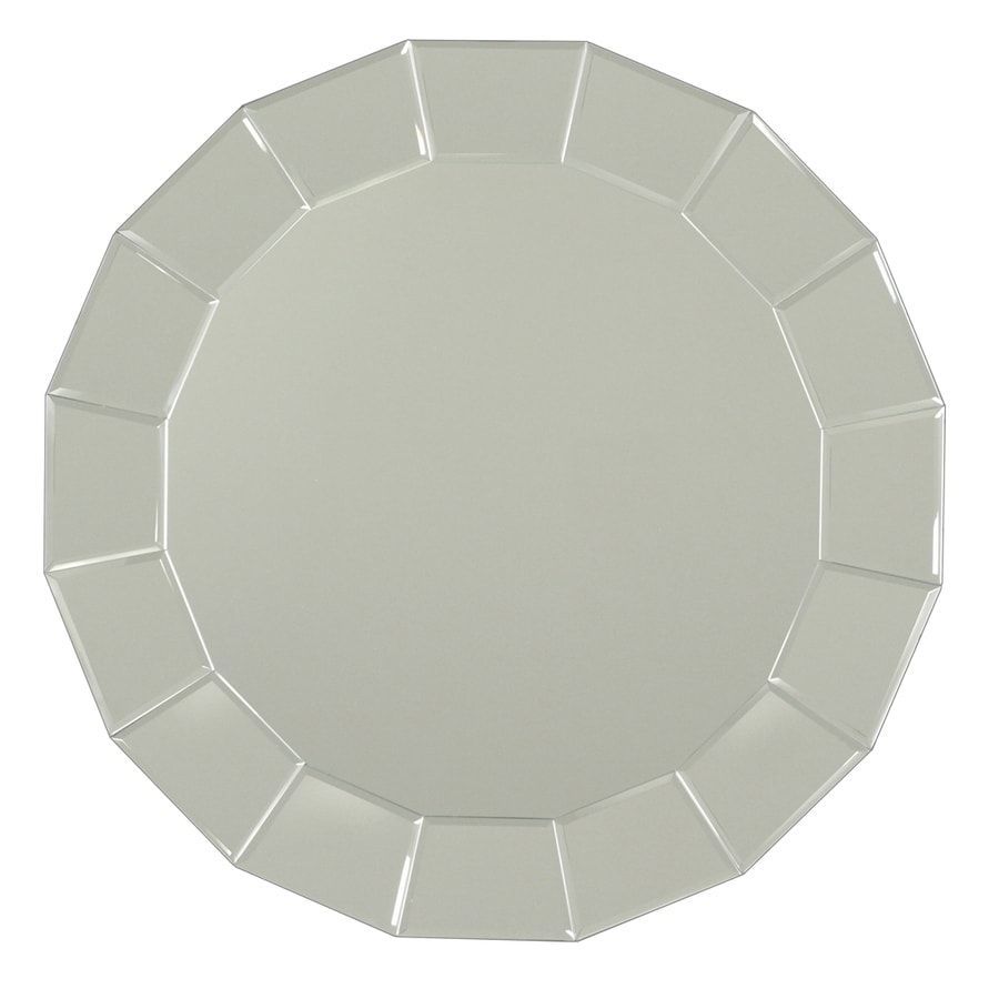 Shop Allen + Roth Beveled Round Frameless Wall Mirror At Lowes Pertaining To Frameless Round Beveled Wall Mirrors (View 12 of 15)