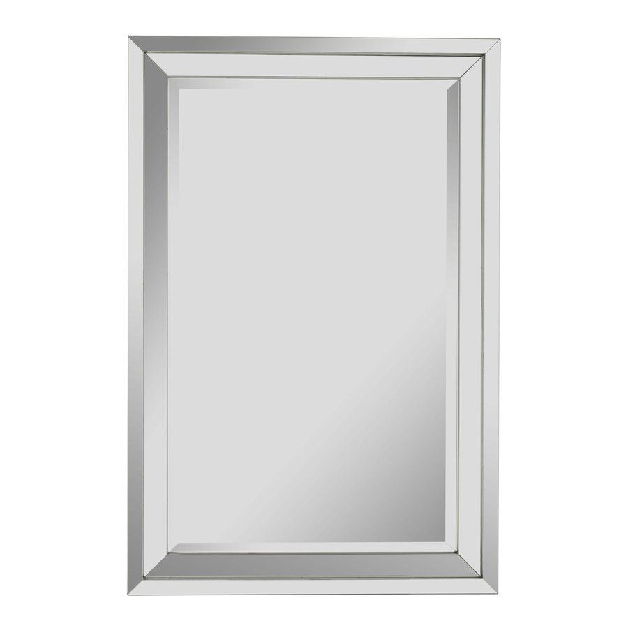 Shop Cooper Classics Paula 24 In X 36 In Beveled Rectangle Frameless Pertaining To Crown Frameless Beveled Wall Mirrors (View 15 of 15)