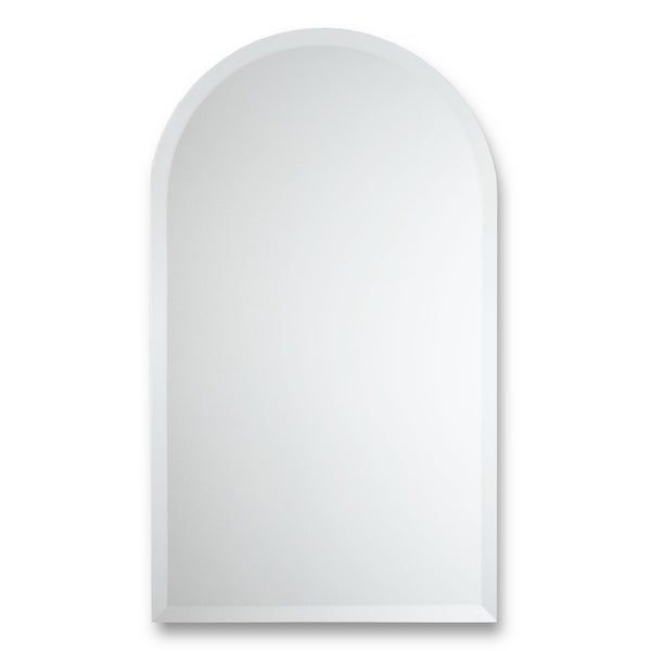 Shop Frameless Arched Top Beveled Wall Mirror – Silver – Free Shipping In Frameless Tri Bevel Wall Mirrors (View 11 of 15)