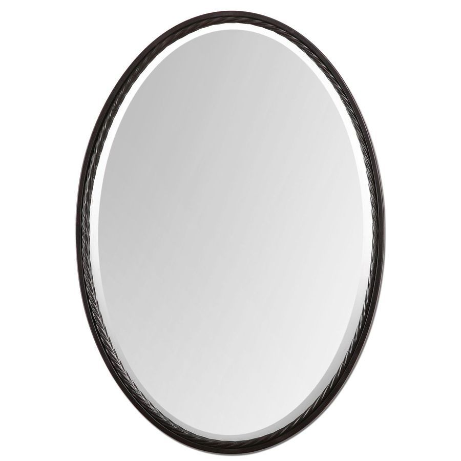 Shop Global Direct Bronze Beveled Oval Wall Mirror At Lowes Pertaining To Oval Beveled Wall Mirrors (View 6 of 15)