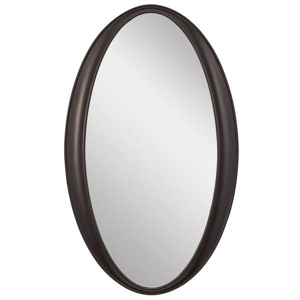 Shop Laurn Oval Black Framed Wall Mirror – Free Shipping Today Pertaining To Nickel Framed Oval Wall Mirrors (View 3 of 15)