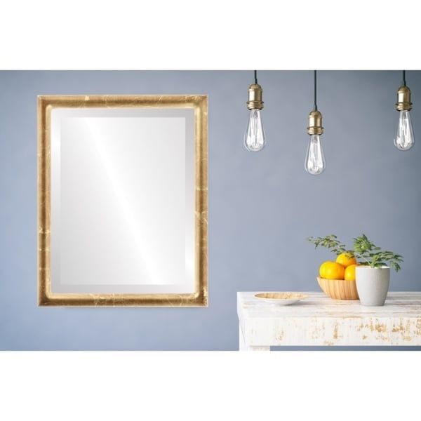 Shop Pasadena Framed Rectangle Mirror In Champagne Gold – Antique Gold Pertaining To Warm Gold Rectangular Wall Mirrors (View 13 of 15)