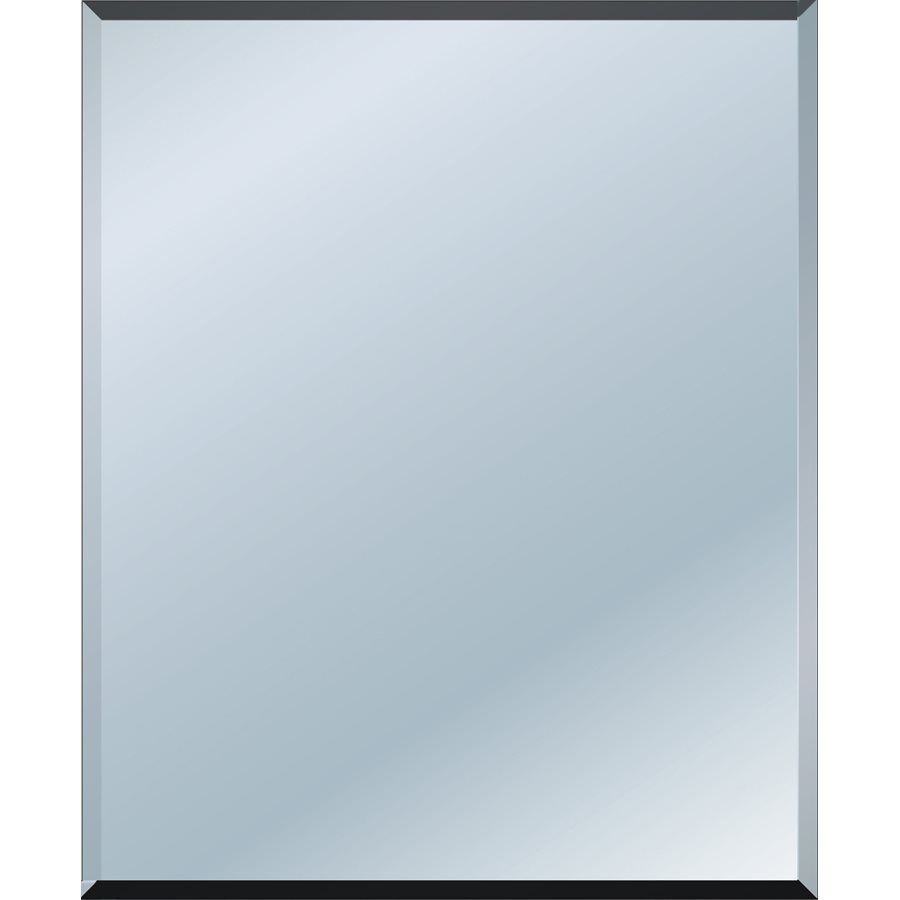 Shop Style Selections 36 In X 48 In Silver Beveled Rectangle Frameless With Frameless Rectangular Beveled Wall Mirrors (View 13 of 15)