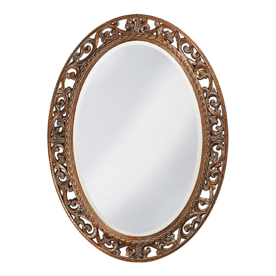 Shop Tyler Dillon Suzanne Antique Bronze Beveled Oval Wall Mirror At Regarding Oval Beveled Wall Mirrors (View 7 of 15)