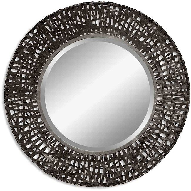 Shop Uttermost Alita Black Metal Round Framed Mirror – Free Shipping Inside Black Metal Wall Mirrors (View 12 of 15)