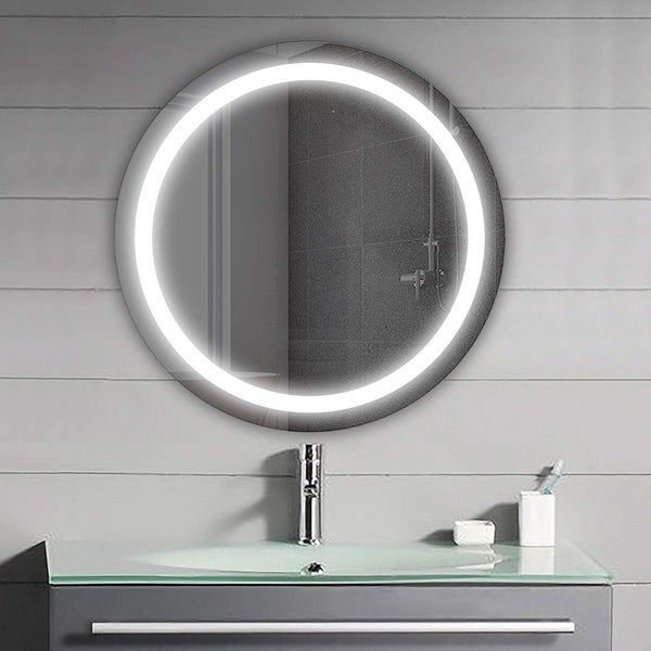 Shop Vanity Art 24" Frameless Round Led Lighted Illuminated Vertical Within Round Backlit Led Mirrors (View 10 of 15)