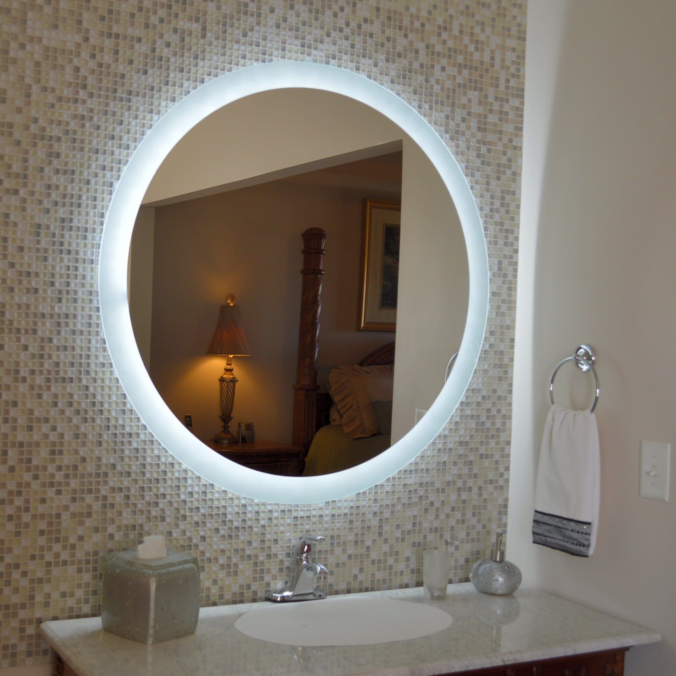 Side Lighted Led Bathroom Vanity Mirror: 40 | Bathroom Vanity Mirror Throughout Tunable Led Vanity Mirrors (View 1 of 15)