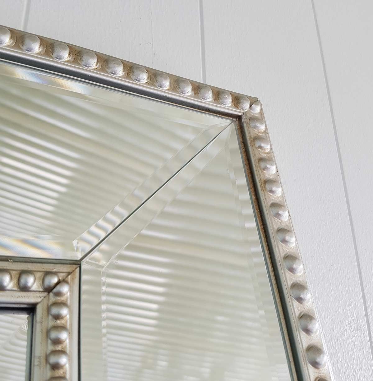 Silver Beaded Wall Mirror | Free Shipping Australia Wide | Luxe Mirrors Pertaining To Silver Beaded Arch Top Wall Mirrors (View 15 of 15)