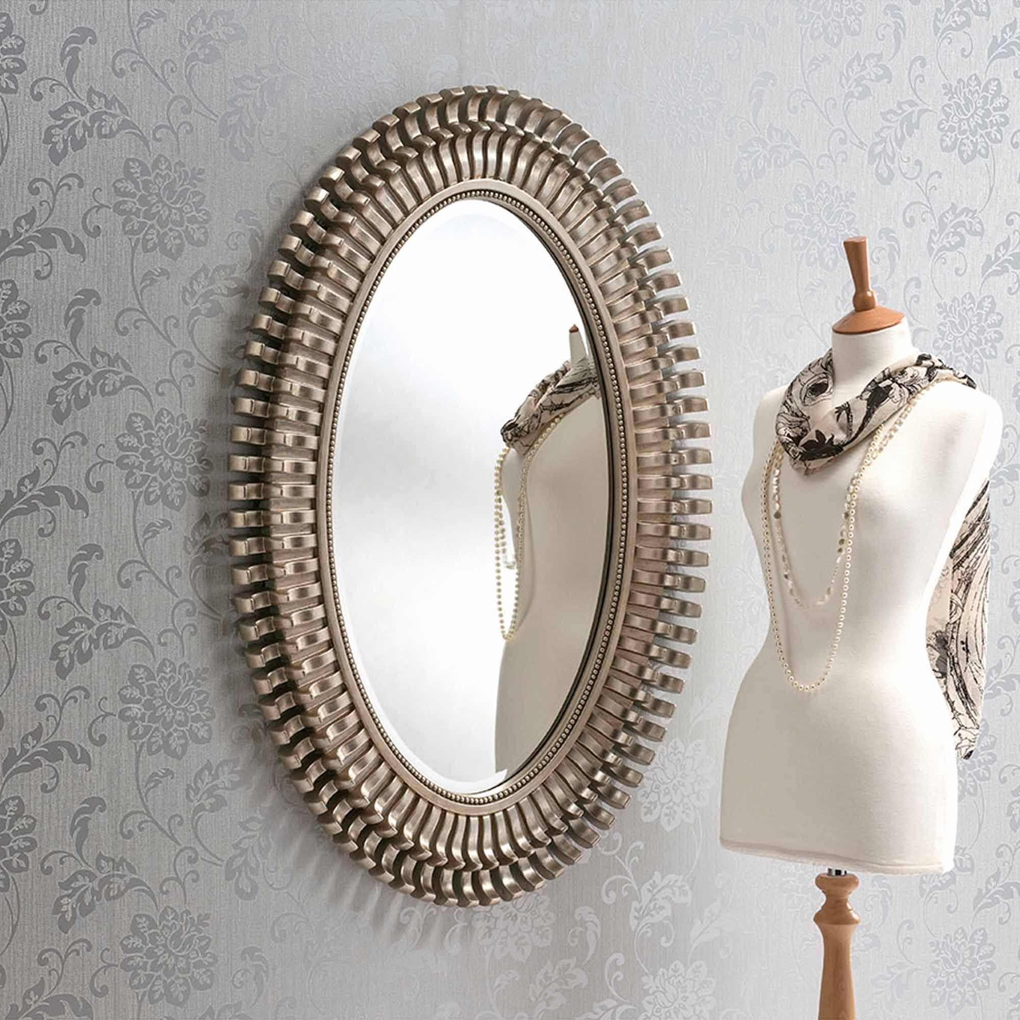 Silver Decorative Mirror Pertaining To Silver Decorative Wall Mirrors (View 11 of 15)