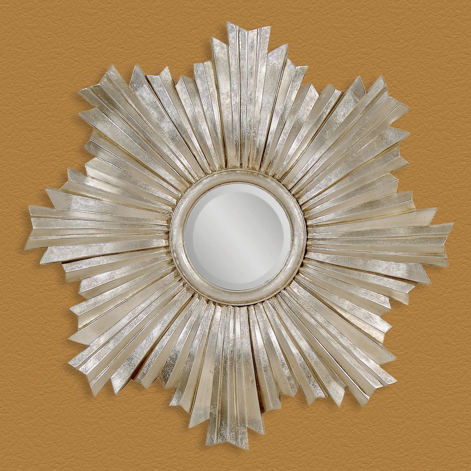 Silver Leaf Starburst Mirror – 42 Diam. In. At Hayneedle Throughout Carstens Sunburst Leaves Wall Mirrors (Photo 15 of 15)
