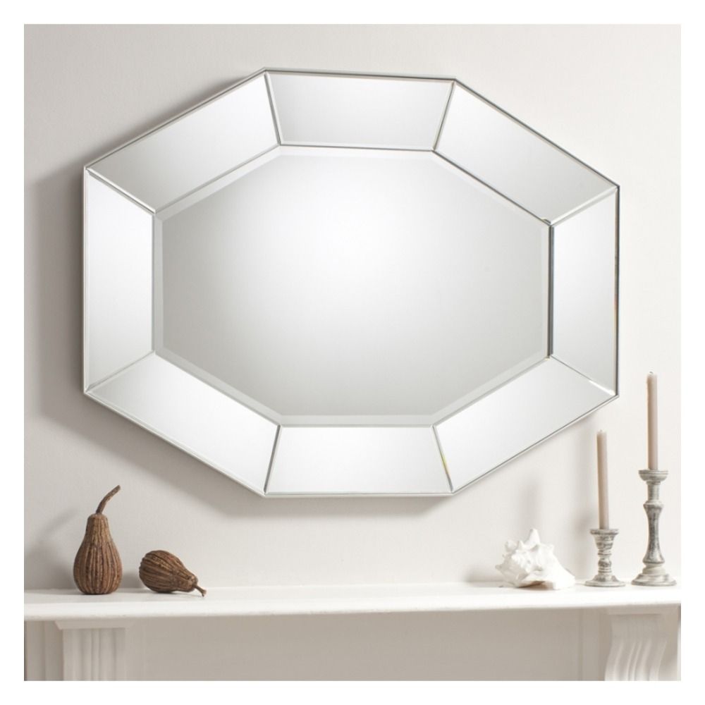 Silver Mirror: Ortega Octagonal Wall Mirror Regarding Octagon Wall Mirrors (View 2 of 15)