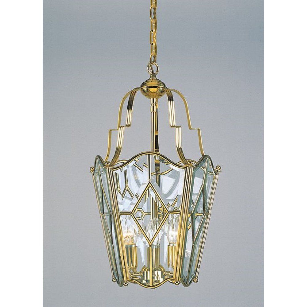 Solid Brass Gold Hanging Ceiling Lantern Inset Diamond Pattern With Regard To Ceiling Hung Polished Brass Mirrors (View 11 of 15)