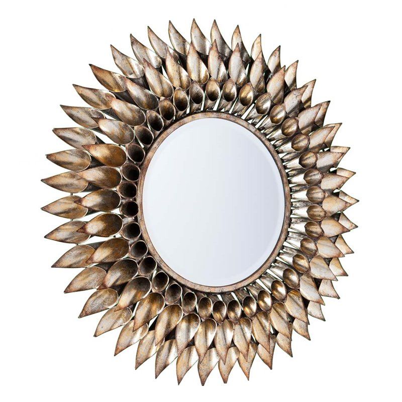 Southern Enterprises Leandro Round Decorative Wall Mirror – Ws8914 Intended For Uneven Round Framed Wall Mirrors (View 14 of 15)