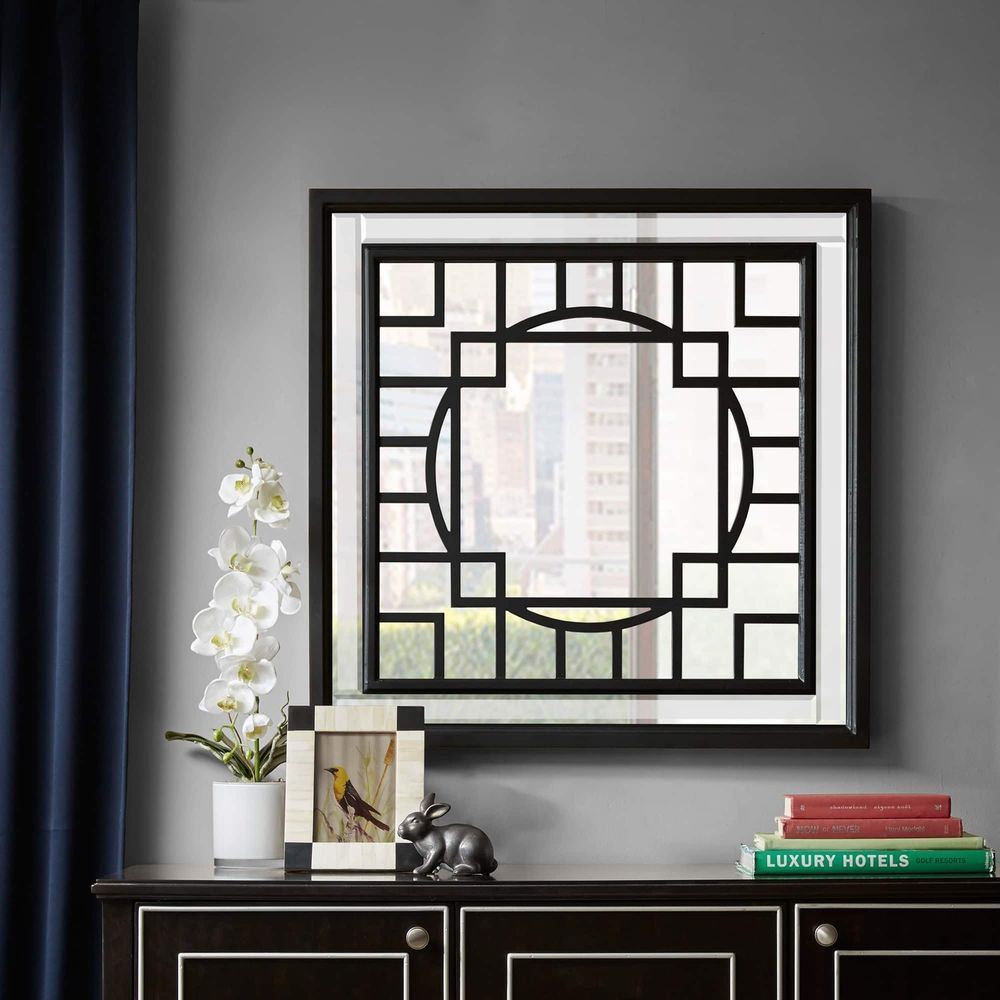 Square Mirror For Entry Table Foyer Living Room Hallway Entryway Intended For Black Square Wall Mirrors (View 7 of 15)