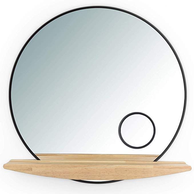 Sriwatana Round Wall Mirror With Shelf,  (View 15 of 15)