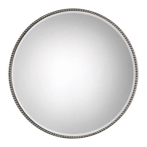 Stefania Beaded Round Mirror (with Images) | Round Mirrors, Silver Wall With Round Beaded Trim Wall Mirrors (View 7 of 15)