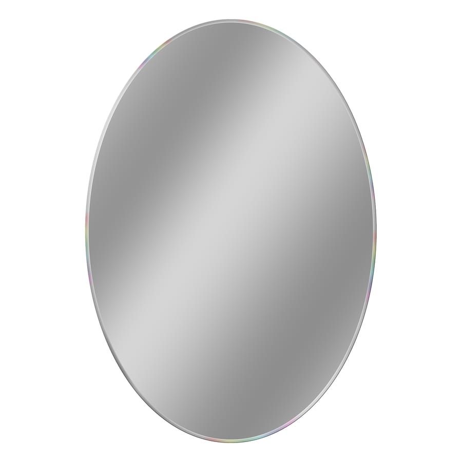 Style Selections 31 In L X 21 In W Beveled Beveled Frameless Oval Wall Within Oval Beveled Frameless Wall Mirrors (View 3 of 15)