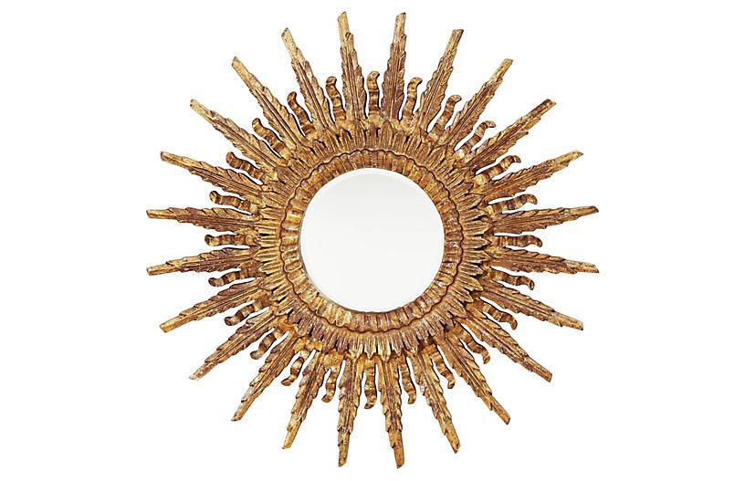 Sunburst Mirror, Gold Leaf | Antique Mirror Wall, Sunburst Mirror With Regard To Carstens Sunburst Leaves Wall Mirrors (View 9 of 15)