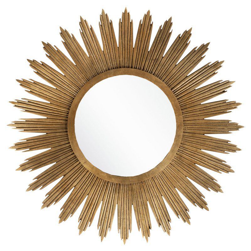 Surya Gold Sunburst Wall Mirror – 47w X 47h In. – Mrr1006 4747 | Gold Regarding Brylee Traditional Sunburst Mirrors (Photo 13 of 15)