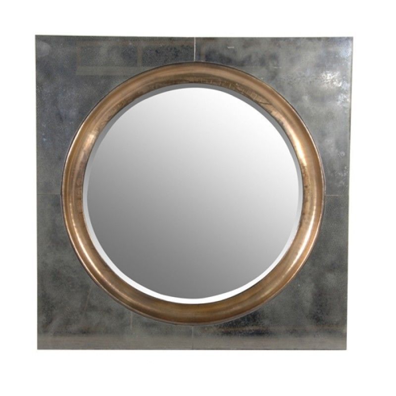 Tarnished Silver Square Frame Mirror | Framed Mirror Wall, Mirror With Silver Beaded Square Wall Mirrors (View 11 of 15)