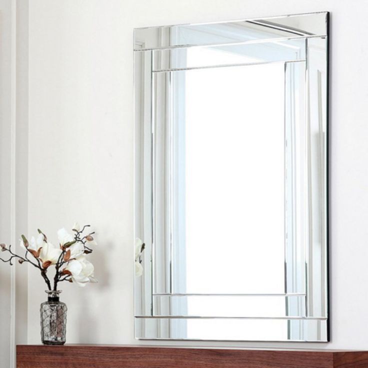 Tekema Rectangle Frameless Wall Mirror – 42w X 30h In (View 11 of 15)
