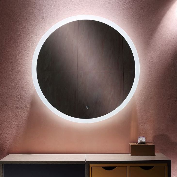 The Best Custom Round Led Illuminated Bathroom Mirror Manufacturers For Round Backlit Led Mirrors (View 11 of 15)