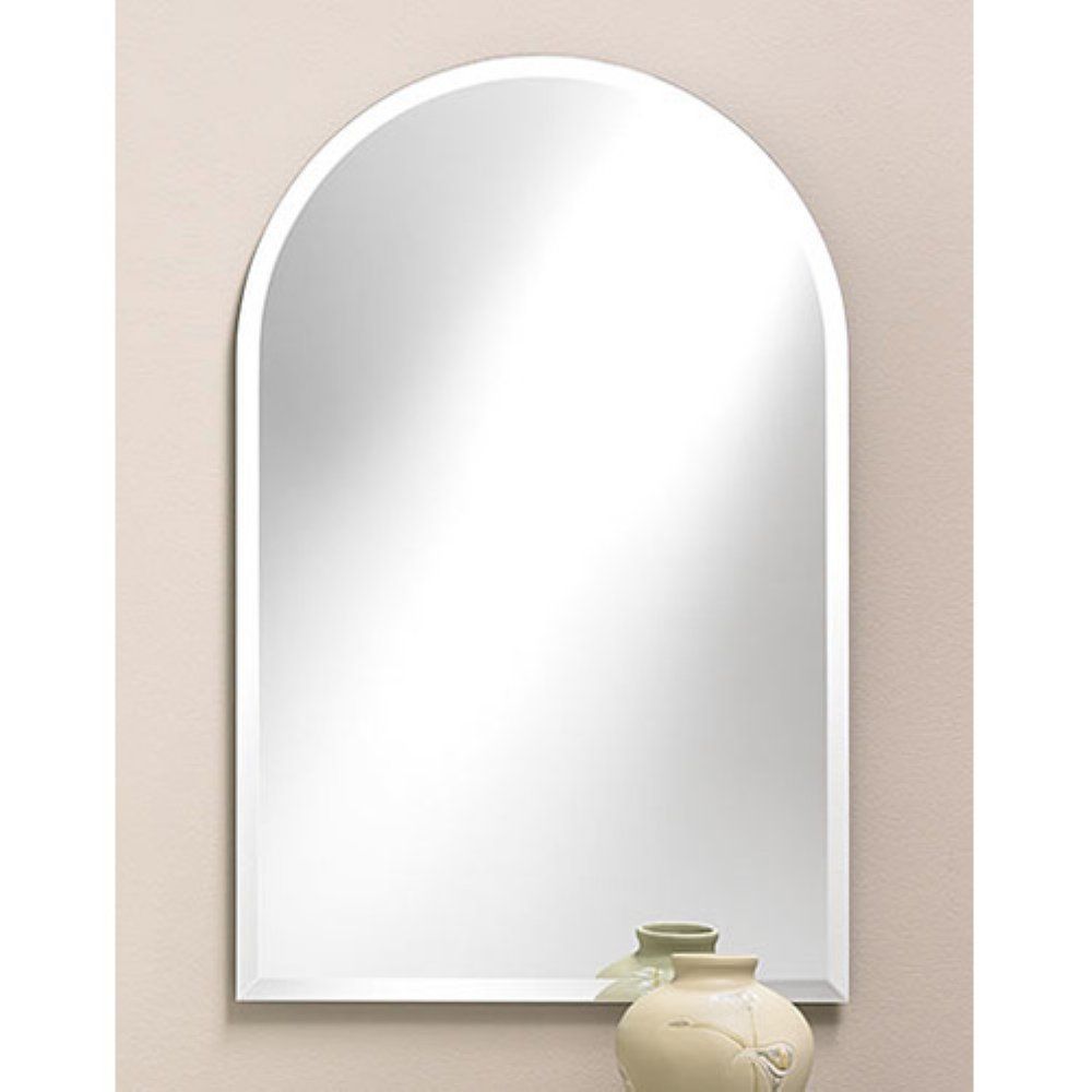 The Better Bevel Frameless Arched Wall Mirror – 19w X 32h In (View 1 of 15)