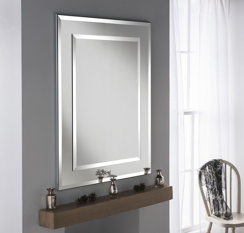 The Capri Two Tone Silver Wall Mirror | The Online Mirror Shop For Silver And Bronze Wall Mirrors (View 13 of 15)