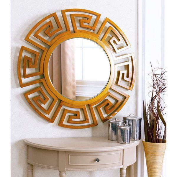 The Miranda Golden Brown Round Wall #mirror – Pintastic Discount – Use Within Golden Voyage Round Wall Mirrors (View 9 of 15)