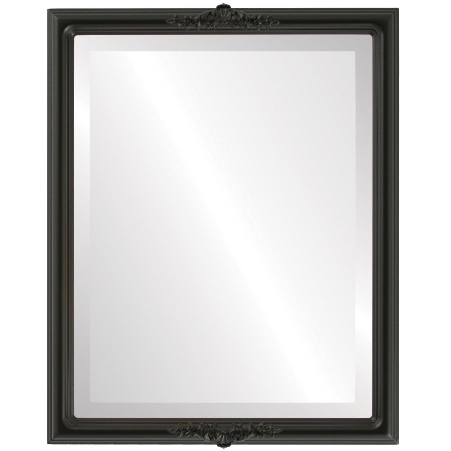 The Oval And Round Mirror Store Contessa Framed Rectangle Mirror In Within Matte Black Rectangular Wall Mirrors (View 4 of 15)