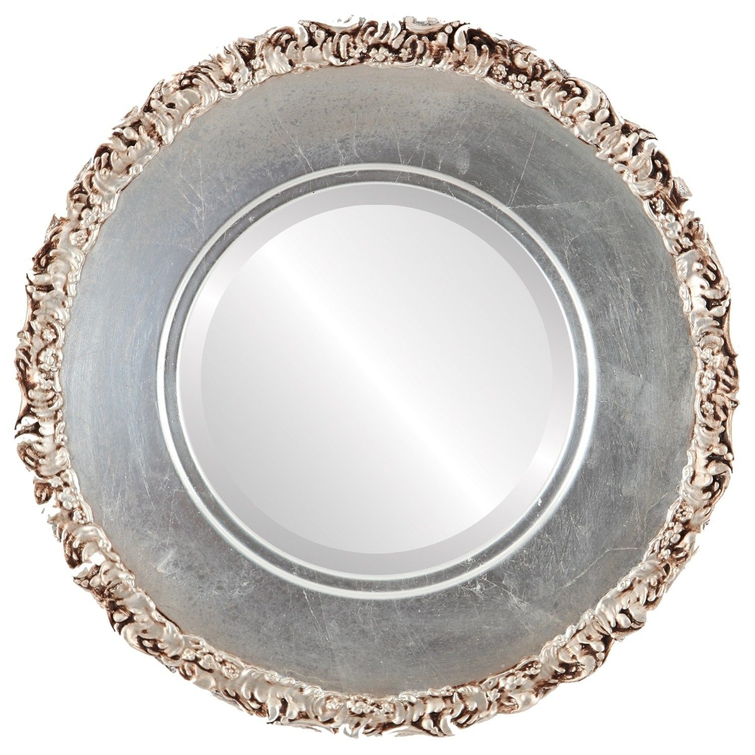 The Oval And Round Mirror Store Williamsburg Framed Round Mirror In With Antique Silver Oval Wall Mirrors (View 2 of 15)
