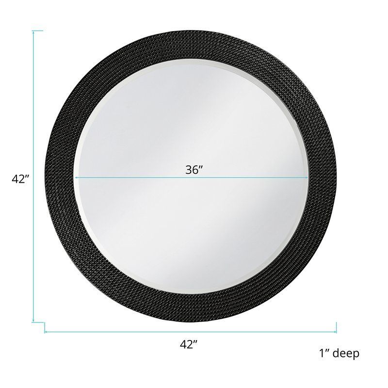 This Contemporary Round Mirror Is Fashioned From A Resin Frame Detailed In Gingerich Resin Modern & Contemporary Accent Mirrors (View 5 of 15)