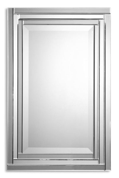 This Frameless Mirror Is Constructed Of Stepped, Bevel Mirrors With Within Frameless Rectangular Beveled Wall Mirrors (View 12 of 15)