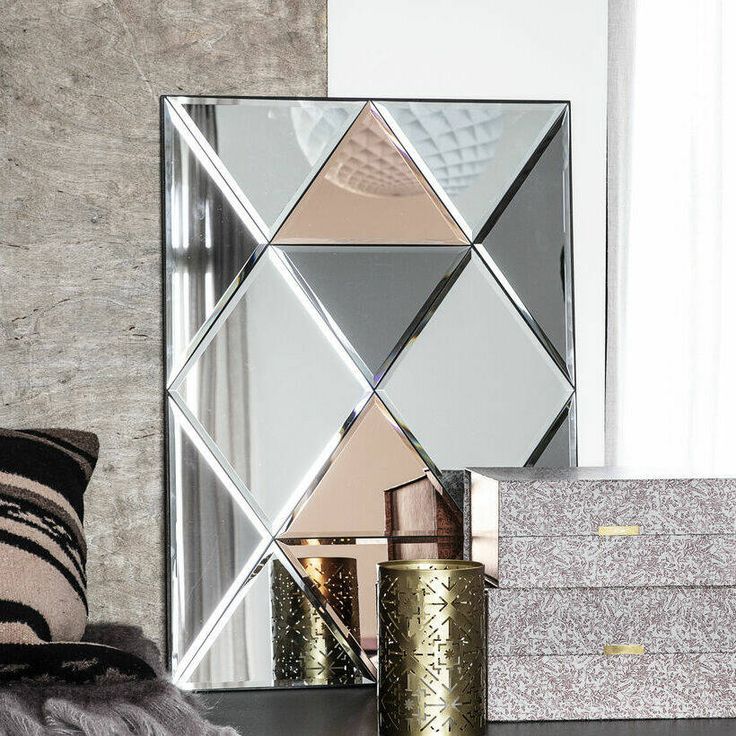 This Goregous Mirror Is Made From Grey, Clear And Rose Gold Tinted Intended For Clear Wall Mirrors (View 8 of 15)