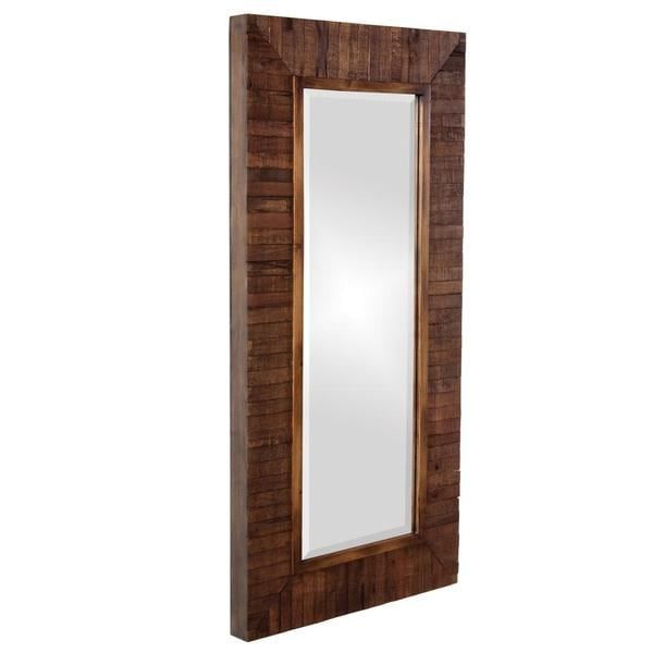 Timberlane Rustic Wood Plank Framed Mirror – Free Shipping Today Intended For Rustic Industrial Black Frame Wall Mirrors (View 11 of 15)