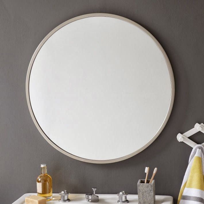 To Da Loos: West Elm Has Jumped On The Round Mirror Band Wagon! Pertaining To Nickel Framed Oval Wall Mirrors (View 13 of 15)