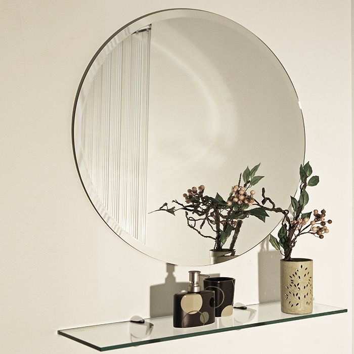 Top Quality A Grade Round Frameless Beveled Bathroom Mirrors – Buy For Frameless Round Beveled Wall Mirrors (View 11 of 15)
