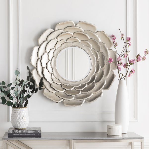 Traditional Accent Mirror | Accent Mirrors, Flower Mirror, Silver Flowers With Traditional/coastal Accent Mirrors (View 14 of 15)